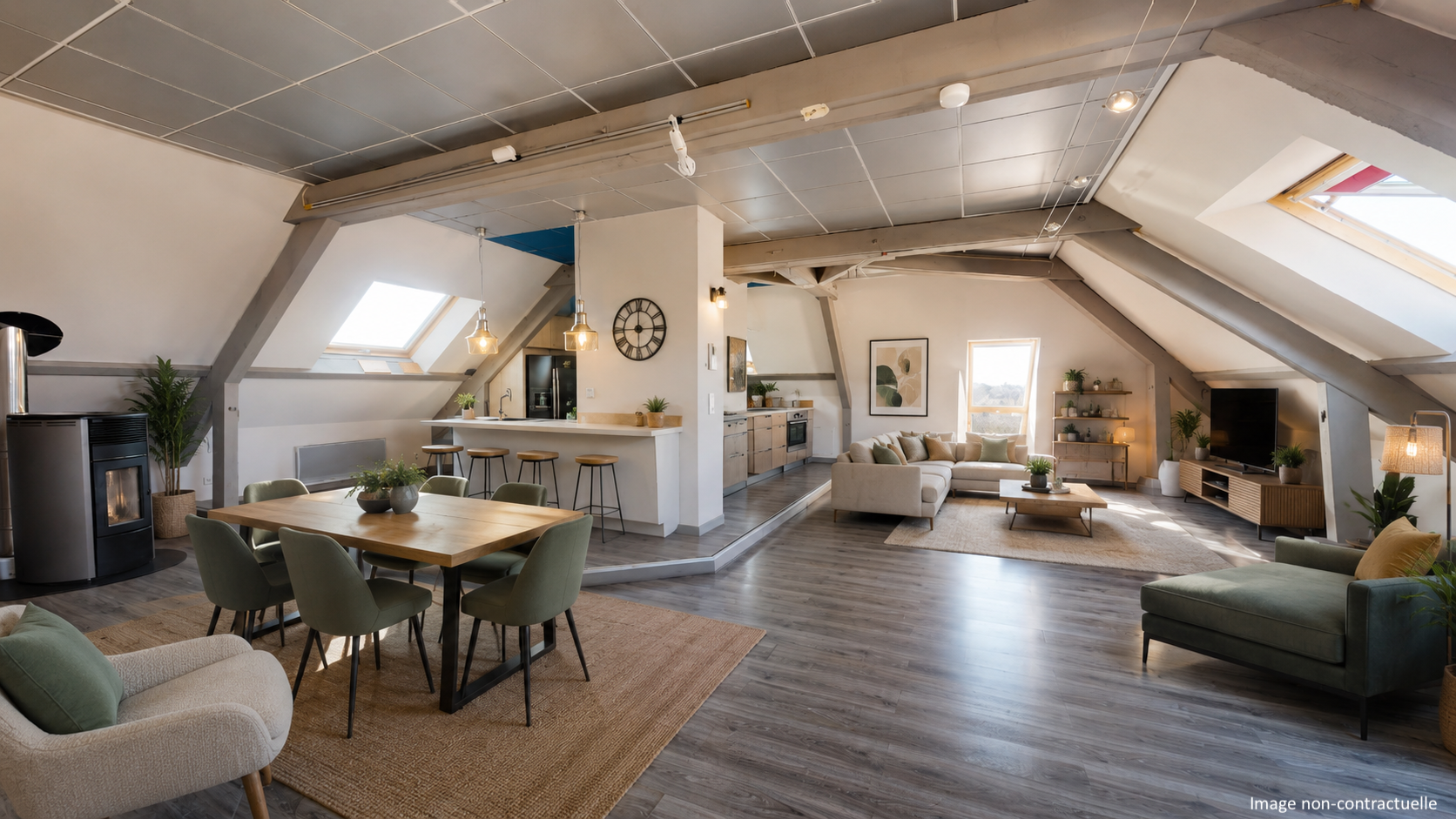 Appartement en dernier étage avec parking
